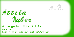 attila nuber business card